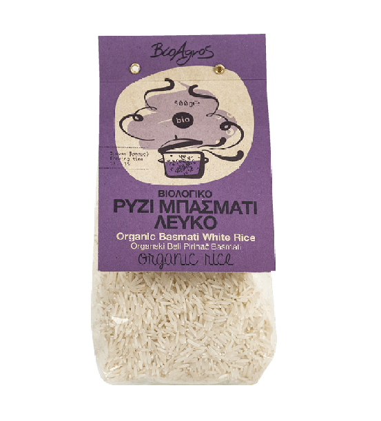 Oriz Basmati i bardhe Oriz Basmati i Bardhe Bio 500g – Oriz Aromatik Premium - Image 1