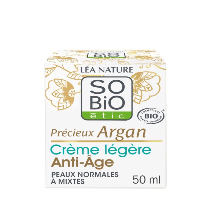 krem me argan per lekura normale dhe mikse Krem Dite Anti Age me Vaj Argani Bio – SO'BiO étic 50 ml - Image 1